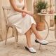 8. Comfortable women's leather sandals with openwork white T.Sokolski L26-27