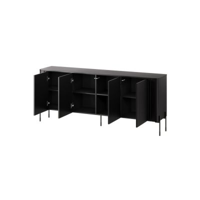 2. VERA chest of drawers 190x40x80 black matt