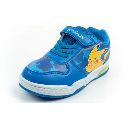 3. Leomil children's sports shoes Pokemon sneakers lightweight with velcro LED blue
