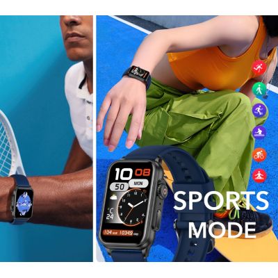 6. RUBICON RNCF06 Black/Dark Blue Women's Smartwatch SMARUB220