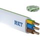 Flat wire installation cable YDYP 3X 2.5 ŻO NKT white 450/750V Class 1
