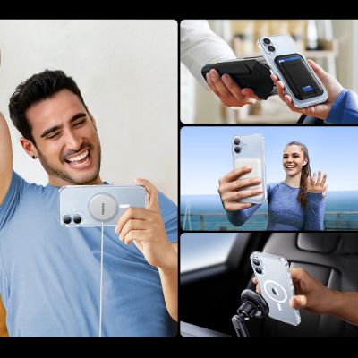 8. Ugreen Classy Clear Magnetic Case for iPhone 16 Plus - Transparent