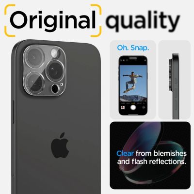 14. Spigen Optik.tR Camera Protector for iPhone 14 Pro / Pro Max / 15 Pro / Pro Max / 16 Pro / Pro Max - Transparent 2 pcs.