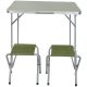 3. FOLDABLE CAMPING TABLE 80X60X70CM AND 2 CHAIRS GREEN
