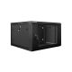 7. Lanberg WF01-6606-10B single-section cabinet (6U; 368mm / 600mm / 600 mm; wall-mounted; Glass; 19''; black)