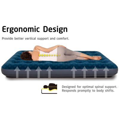 15. FLOCKED MATTRESS FOR 2 PEOPLE WITH 3D PRINT 191x137x22CM 24495