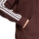 6. Women's adidas Essentials 3-Stripes Full-Zip Fleece Hoodie Brown JY3082