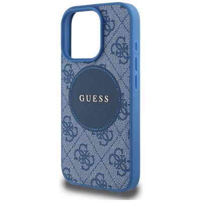 6. Guess 4G Circle Classic Logo MagSafe case for iPhone 16 Pro - blue