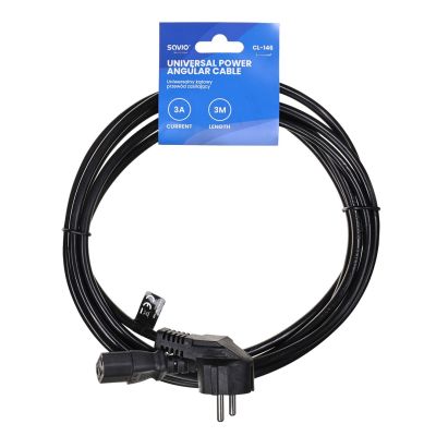 2. SAVIO ANGLED SCHUKO POWER CABLE 3M CL-146