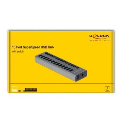 3. DeLOCK External USB Hub 5 Gbps – 13 Ports + Switch