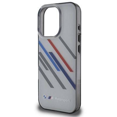 6. BMW Motosport IML Random Stripes iPhone 16 Pro Case - Gray