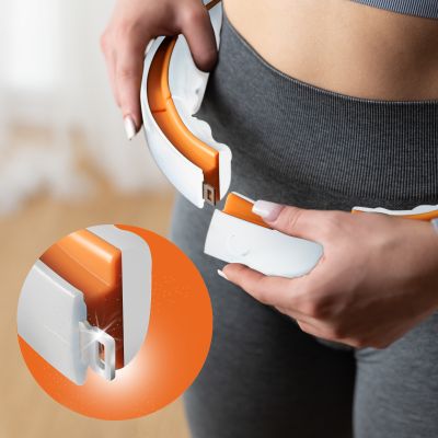 8. HHM21 HULA HOP WHITE/ORANGE WITH MAGNETS, TPE PROTECTION AND WEIGHT + HMS COUNTER