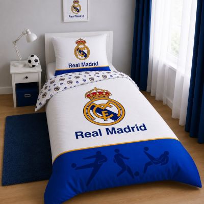 2. Real Madrid bedding set cotton 140x200 + 70x90 cm REB80223BL