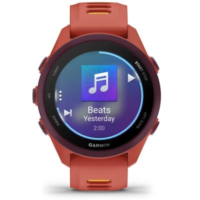 2. Garmin Forerunner 170 42.6 mm Music Red Pink Mango Watch