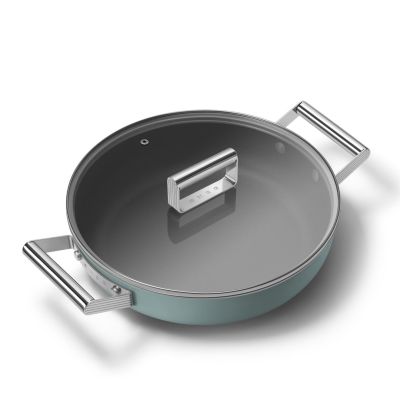 2. Smeg DPF2812EGM Pfanne, 28 cm, Keramik, Edelstahlgriffe, Smaragdgr?n
