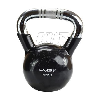 29. Kettlebell HMS KTC12 BLACK cast iron knurled handle