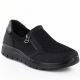 Women's comfortable black textile shoes Unisoft 9026