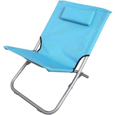 2. FOLDABLE BEACH CHAIR WITH HEADREST 47X61X58CM BLUE