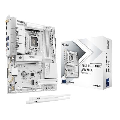 7. Asrock B860 Challenger WiFi White Intel B860 LGA 1851 (Socket V1) ATX