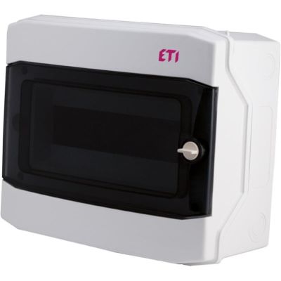 ECH-12PT Plastic switchboard NT 12M 1X 12M N+PE IP65 IK07 201X319X144 smoke door gray DIDO
