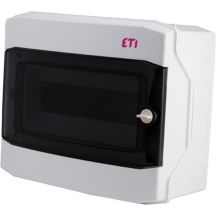 ECH-12PT Plastic switchboard NT 12M 1X 12M N+PE IP65 IK07 201X319X144 smoke door gray DIDO