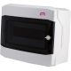 ECH-12PT Plastic switchboard NT 12M 1X 12M N+PE IP65 IK07 201X319X144 smoke door gray DIDO