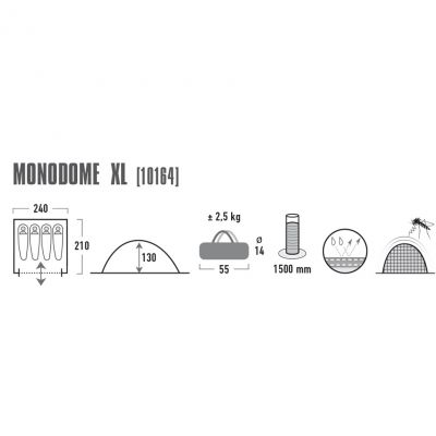 5. High Peak Monodome 4 Tent Blue Gray 10164