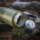 12. M-TAC Olive stainless steel lunch thermos with spoon, capacity 750 ml.