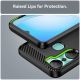 6. Carbon Case case for Infinix Hot 12 Pro flexible silicone carbon cover black