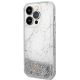 2. Guess GUHCP14LLCSGSGH iPhone 14 Pro 6.1" white/white hardcase Liquid Glitter Marble