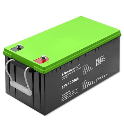 Qoltec Gel Battery | 12V | 200Ah | GEL | 59.5kg