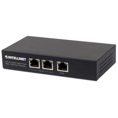 6. Intellinet 561266 Network Links Unmanaged Gigabit Ethernet (10/100/1000) PoE Support Black