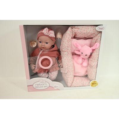 BAYER Reborn Doll 38cm + carrier 93827AP 21644