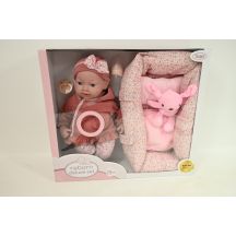 BAYER Reborn Doll 38cm + carrier 93827AP 21644