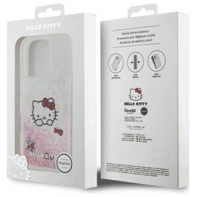 8. Hello Kitty Liquid Glitter Sweet Kitty Bows MagSafe iPhone 16 Pro Case - White
