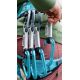 4. Edelrid 737930106020 Climbing Carabiner, Locking Closure, D-Shape, Blue, Silver, 6 Pieces