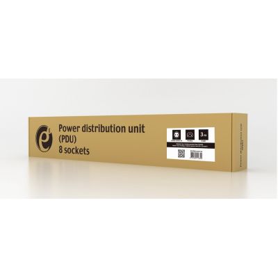 20. GEMBIRD 19" Rack Power Strip PDU EG-PDU-014-C14 1U, 10 A, 8 x SCHUKO, C14 Plug, 3 m Cable