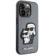 4. Karl Lagerfeld Saffiano Karl & Choupette case for iPhone 14 Pro 6 - silver