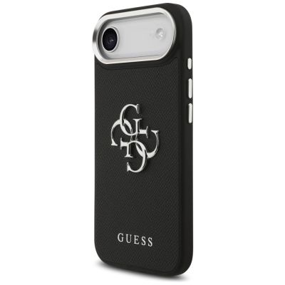 2. Guess Grained Big 4G Classic Logo case for iPhone 17 Air - black