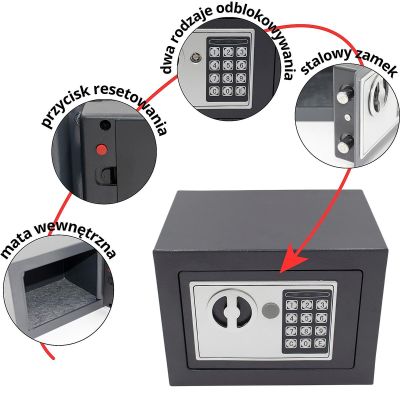 10. SAFE WITH DIGITAL LOCK 23X17X17CM 1067582 SASKA GARDEN