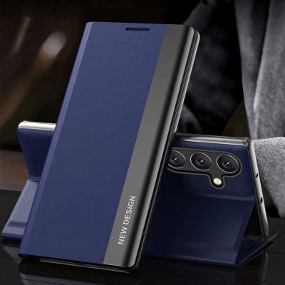2. Sleep Case Pro Samsung Galaxy S25+ Case with Flip and Stand - Blue