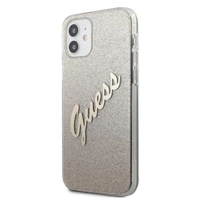 2. Guess GUHCP12SPCUGLSGO iPhone 12 mini 5.4" gold/gold hardcase Glitter Gradient Script