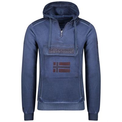 Geographical Norway Gymclass EO Tiedye Badge Sweatshirt M WU8270H-GNO-NAVY