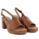 3. Women's brown high-heel sandals Potocki 54324