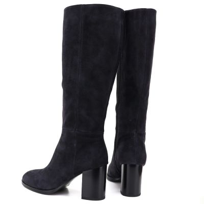 5. Grey Leather Heeled Women’s Boots Vinceza 67049