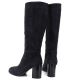 5. Grey Leather Heeled Women’s Boots Vinceza 67049