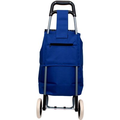 10. TROLLEY SHOPPING BAG ON WHEELS WITH FRAME 31L BLUE