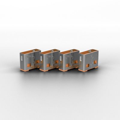 2. Lindy 40453 Port Blocker Port Blocker + USB Type-A Dongle Orange Acrylonitrile Butadiene Styrene (ABS) 5 pcs.