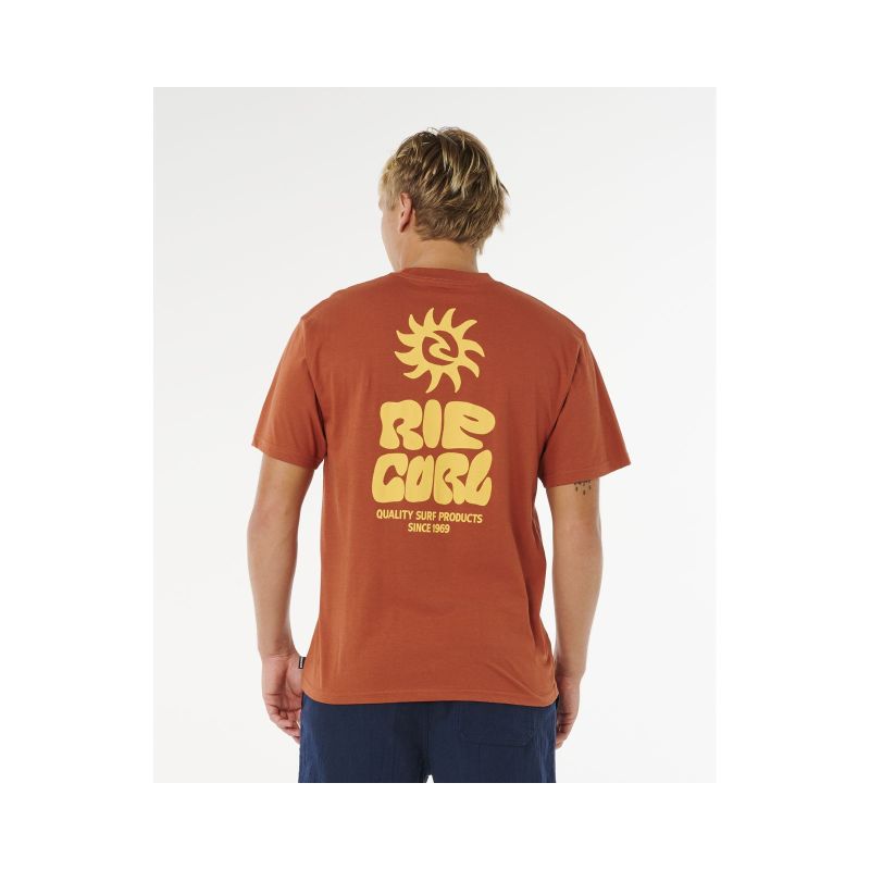 2. Men's RIP CURL Pacific Rinse Glass Off Tee Brown