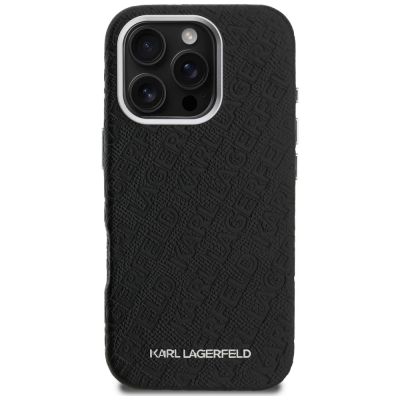 3. Karl Lagerfeld FW Stamped Karl MagSafe Case for iPhone 16 Pro Max - Black